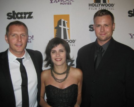 Barret, actress Victoria Floro, and director Chris Folkens at the 2010 Hollywood Film Festival ‘Diversion'